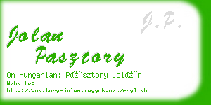 jolan pasztory business card